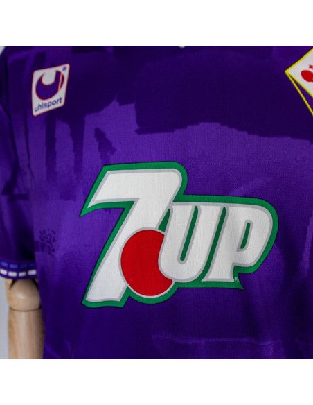 Uhlsport Fiorentina 7Up 1993-94 Home M Shirt Maglia